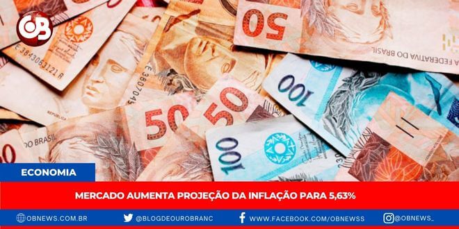 Mercado aumenta projeção da inflação para 5,63%