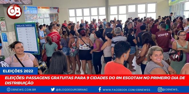 Eleições: passagens gratuitas para 9 cidades do RN esgotam no primeiro dia de distribuição