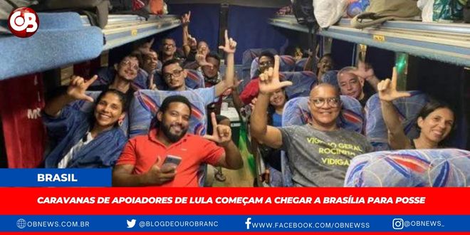 Caravanas de apoiadores de Lula começam a chegar a Brasília para posse