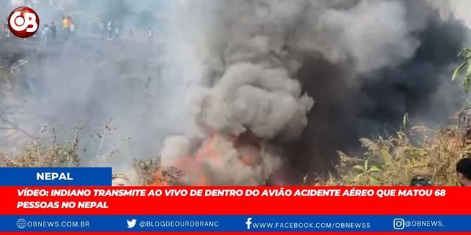 Indiano transmite ao vivo de dentro do avião acidente aéreo