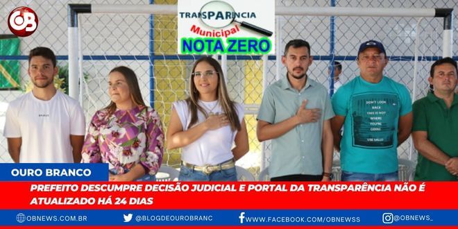 Portal da transparência não é atualizado há 24 dias