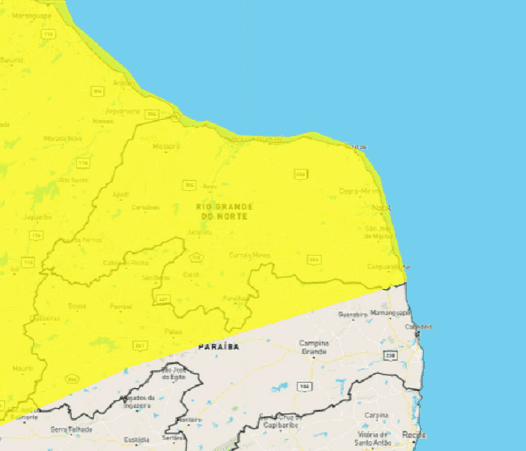 Inmet emite alerta de chuvas intensas para todo o Rio Grande do Norte | Rio Grande do Norte