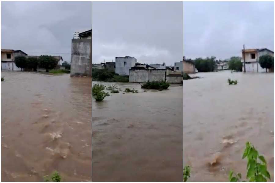 Acompanhada de rajada de ventos fortes, chuva inunda cidade no Sertão da Paraíba – Blog Jair Sampaio