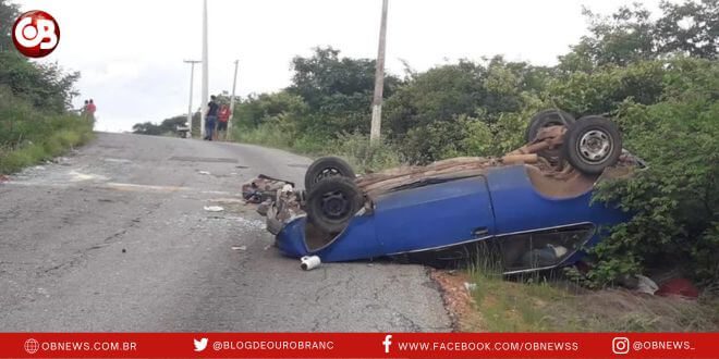 Idoso morre após carro capotar em ladeira na RN-088