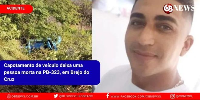 Capotamento de veículo deixa uma pessoa morta na PB-323