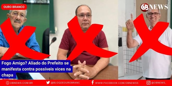 Fogo Amigo? Aliado do Prefeito se manifesta contra possíveis vices na chapa