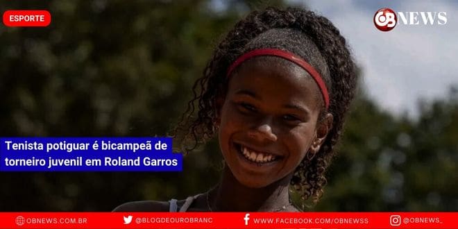 Tenista potiguar é bicampeã de torneiro juvenil em Roland Garros