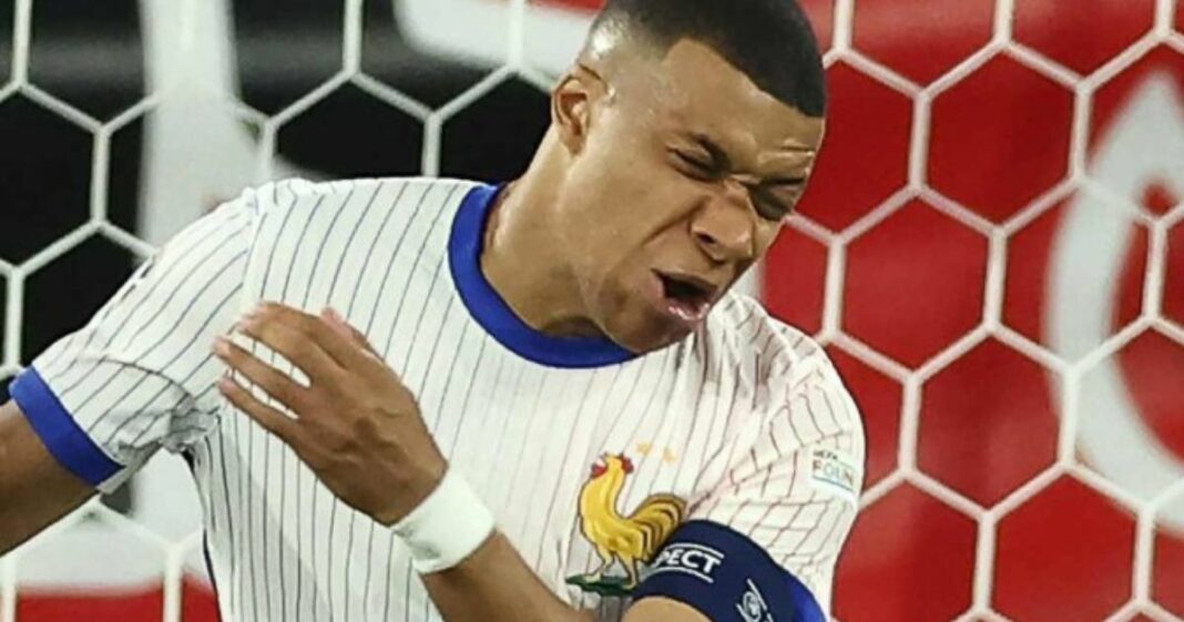 Mbappé quebra o nariz em jogo da Eurocopa