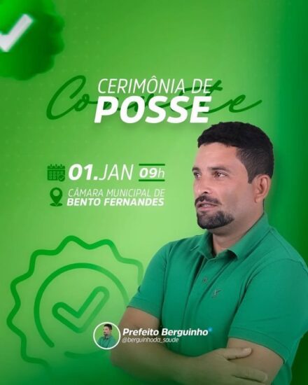 Bento Fernandes: Prefeito eleito ignora foto do vice no convite de posse e gera polêmica 