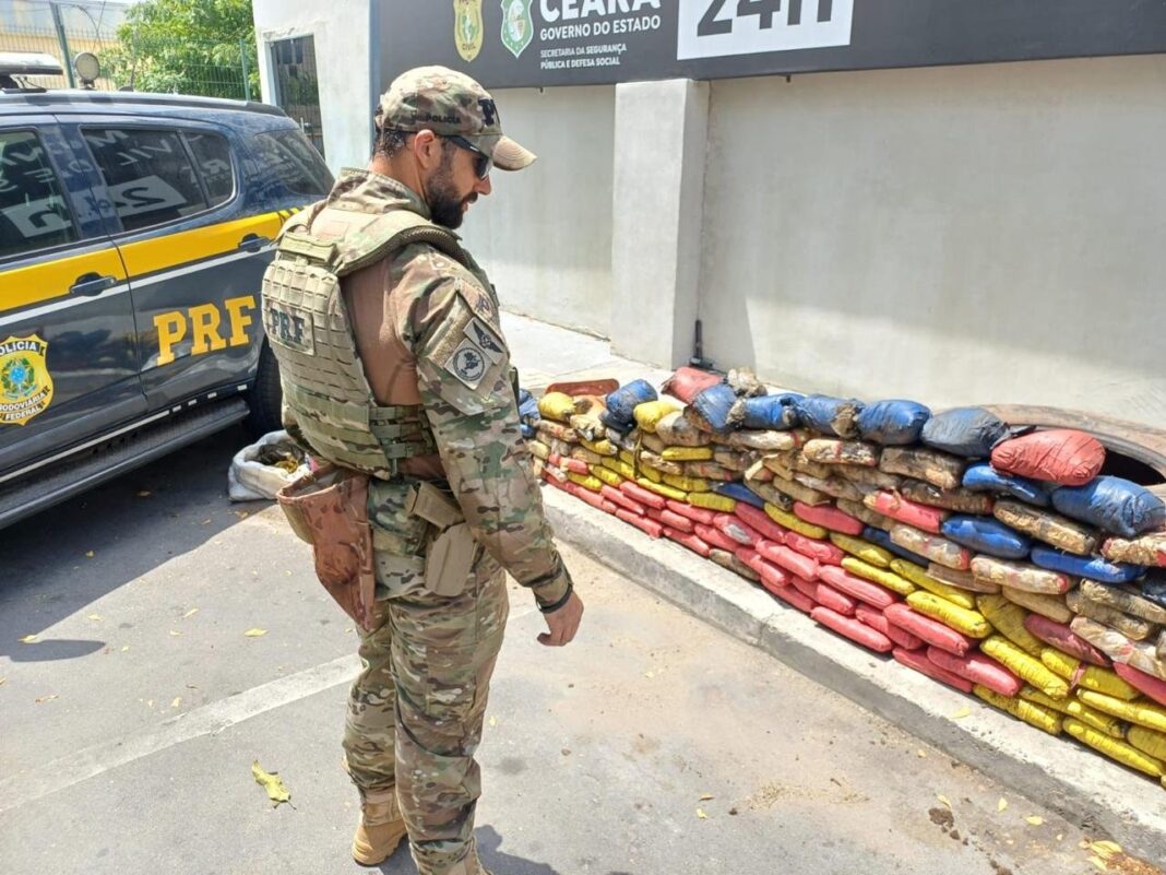 Mais de 150kg de maconha é apreendida em pneu de caminhão